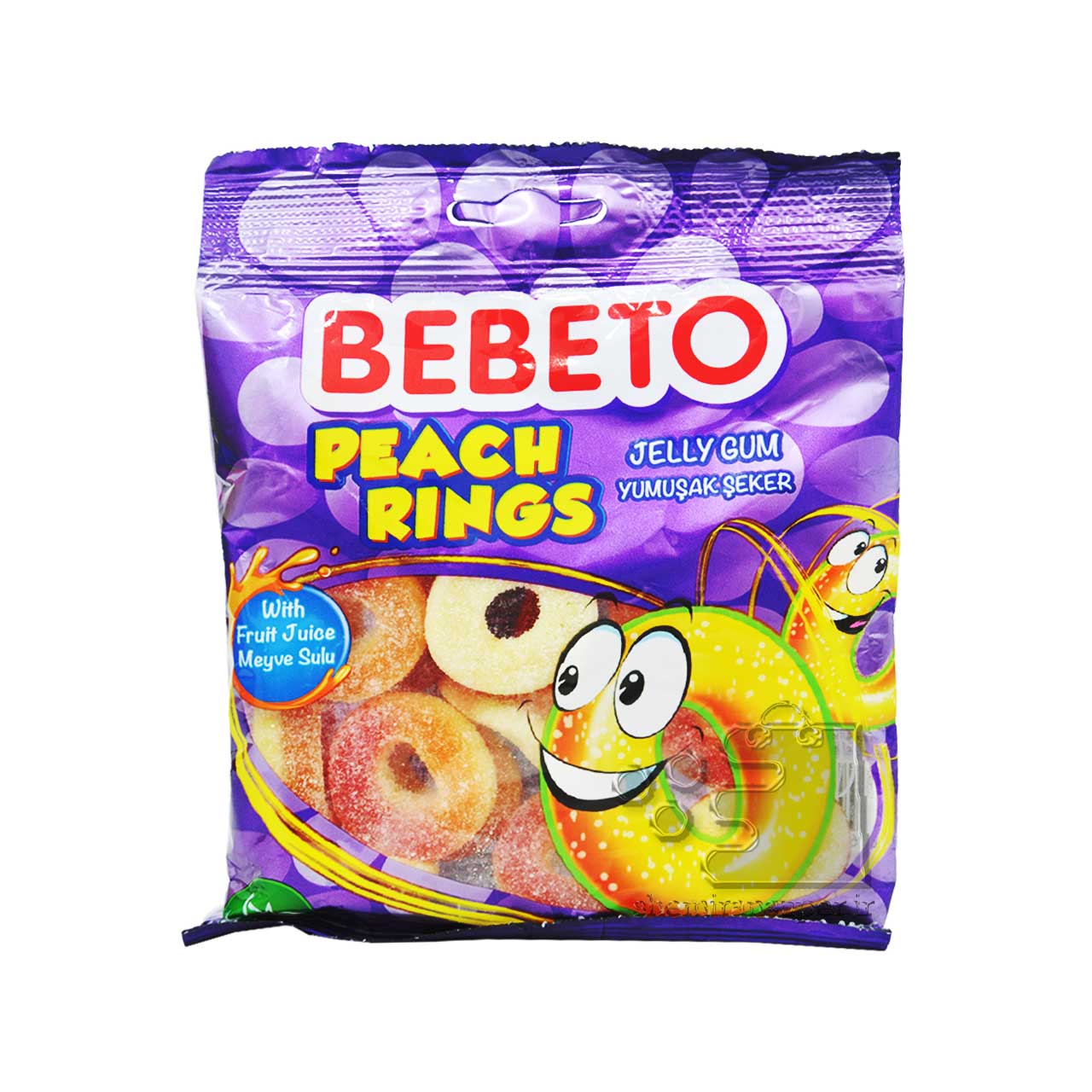 پاستیل شکری حلقه هلویی 120 گرم ببتو - bebeto