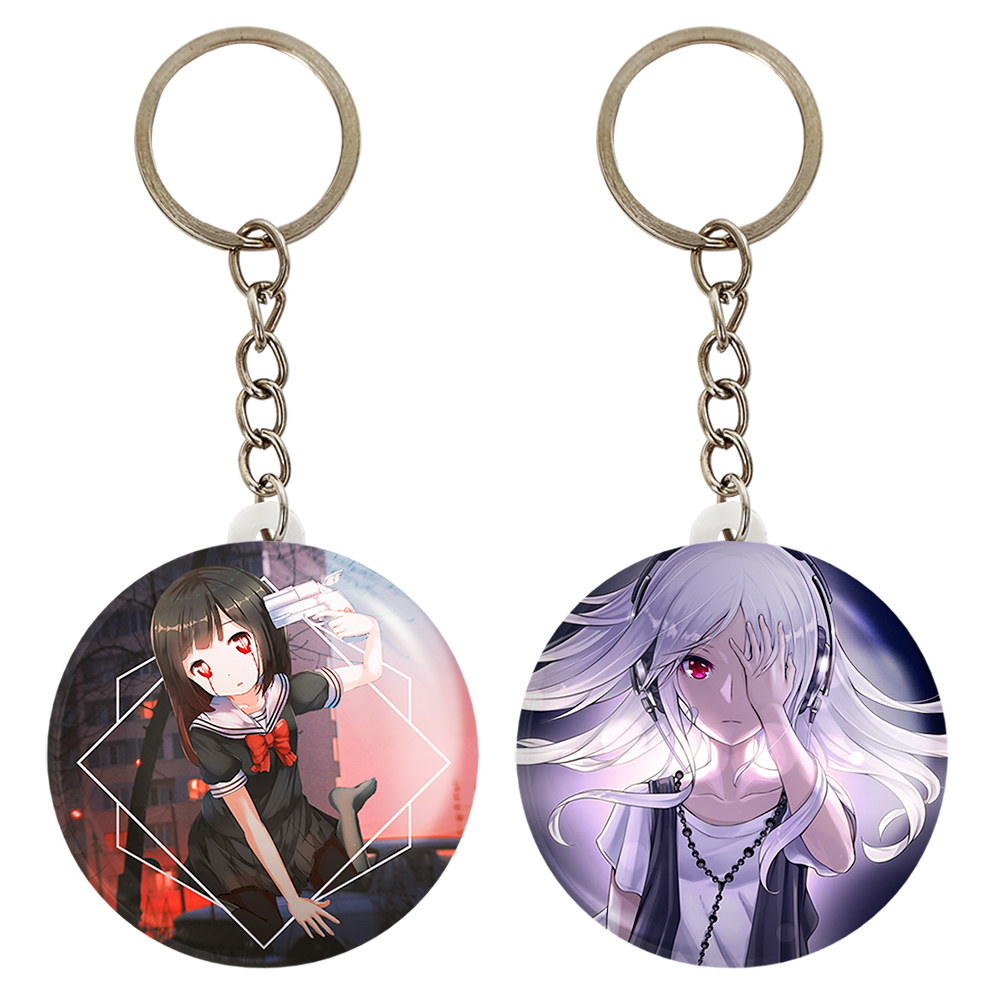 جاکلیدی خندالو مدل دختر انیمه ای کد 1802918034 مجموعه 2 عددی