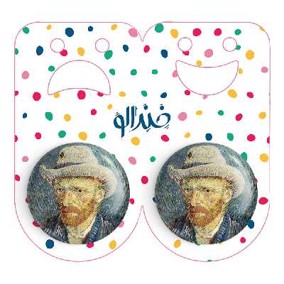 پیکسل خندالو مدل سلف پرتره ونگوگ کد 3732 به همراه مگنت