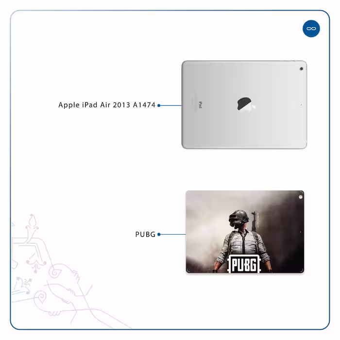 برچسب پوششی ماهوت مدل Pubg-Game مناسب برای تبلت اپل iPad Air 2013 A1474