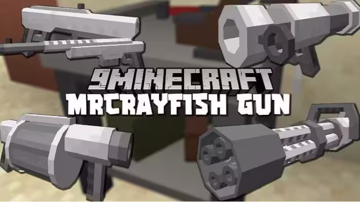 Mrcrayfishs-gun برای کامپیوتر (مود تفنگ)