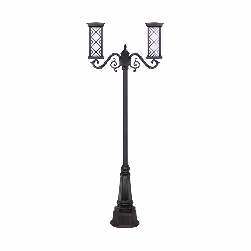 چراغ دو شاخه پارکی و حیاطی بیتانور مدل درتا بلند طرح دار کد 482222BT-96202