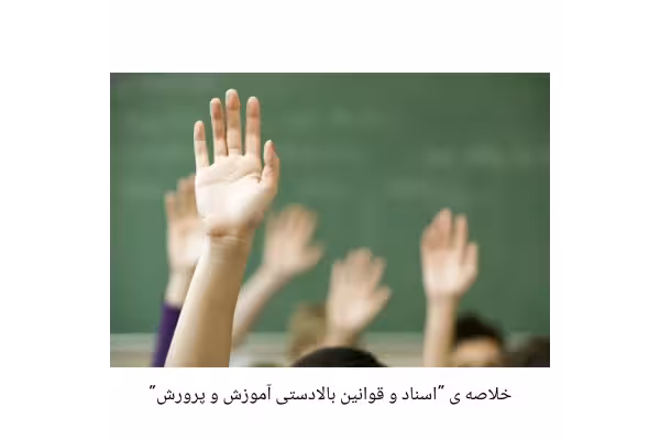 جزوه طلایی اسناد و قوانین بالادستی آموزش و پرورش همراه با تست - کتابخانه مجازی واتیکان