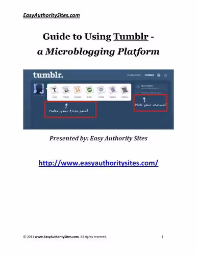 خرید و دانلود نسخه کامل کتاب Guide to Using Tumblr - a Microblogging Platform
