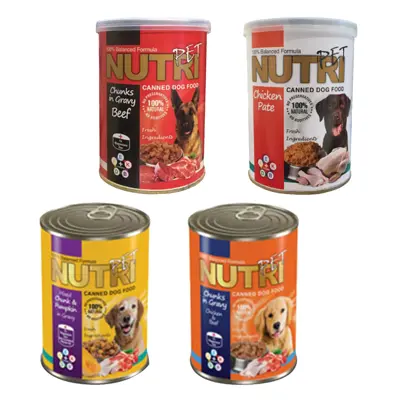 کنسرو غذای سگ نوتری پت مدل Pack 1 وزن 425 گرم مجموعه 4 عددی