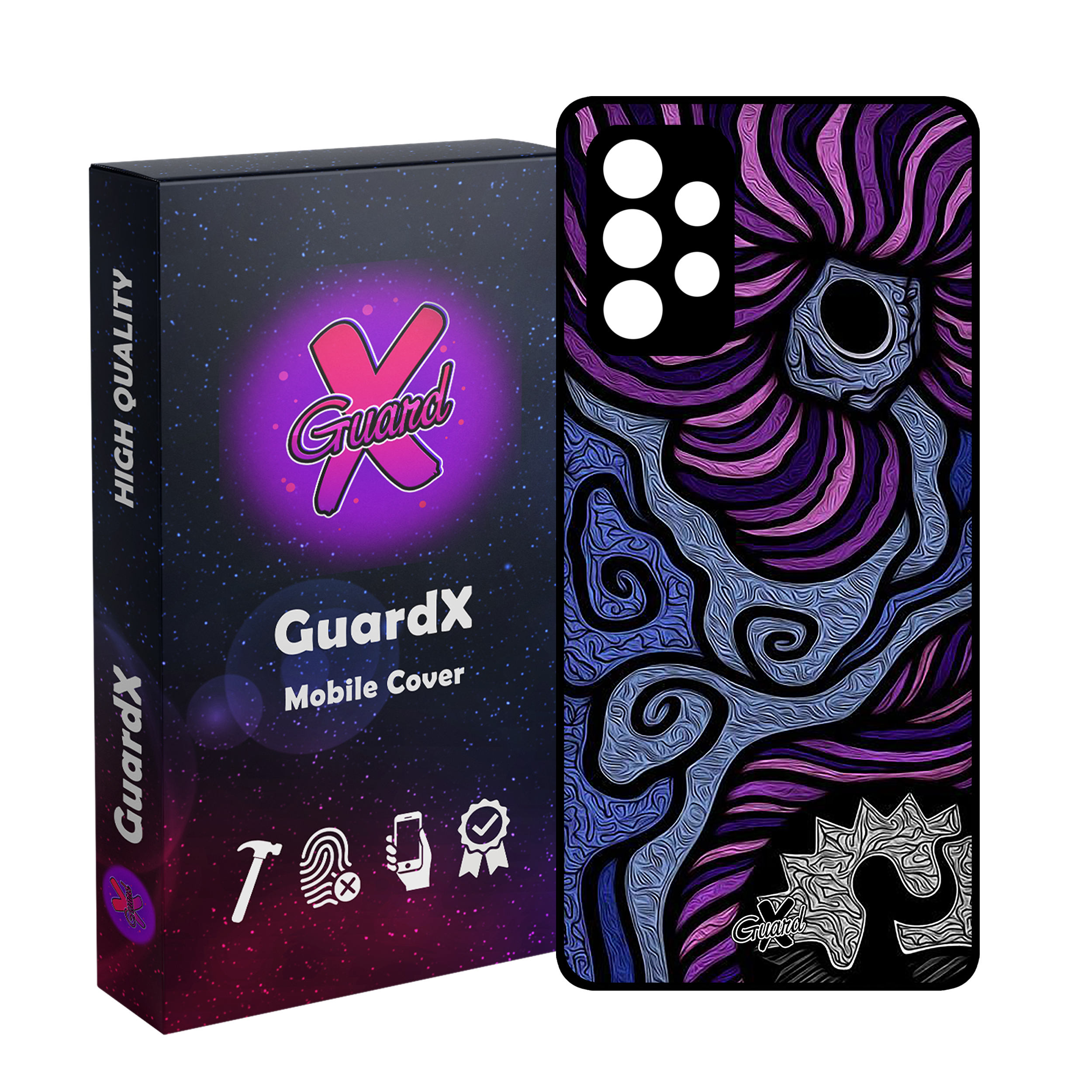 کاور گارد ایکس طرح رنگی مدل Glass10428 مناسب برای گوشی موبایل سامسونگ Galaxy A72