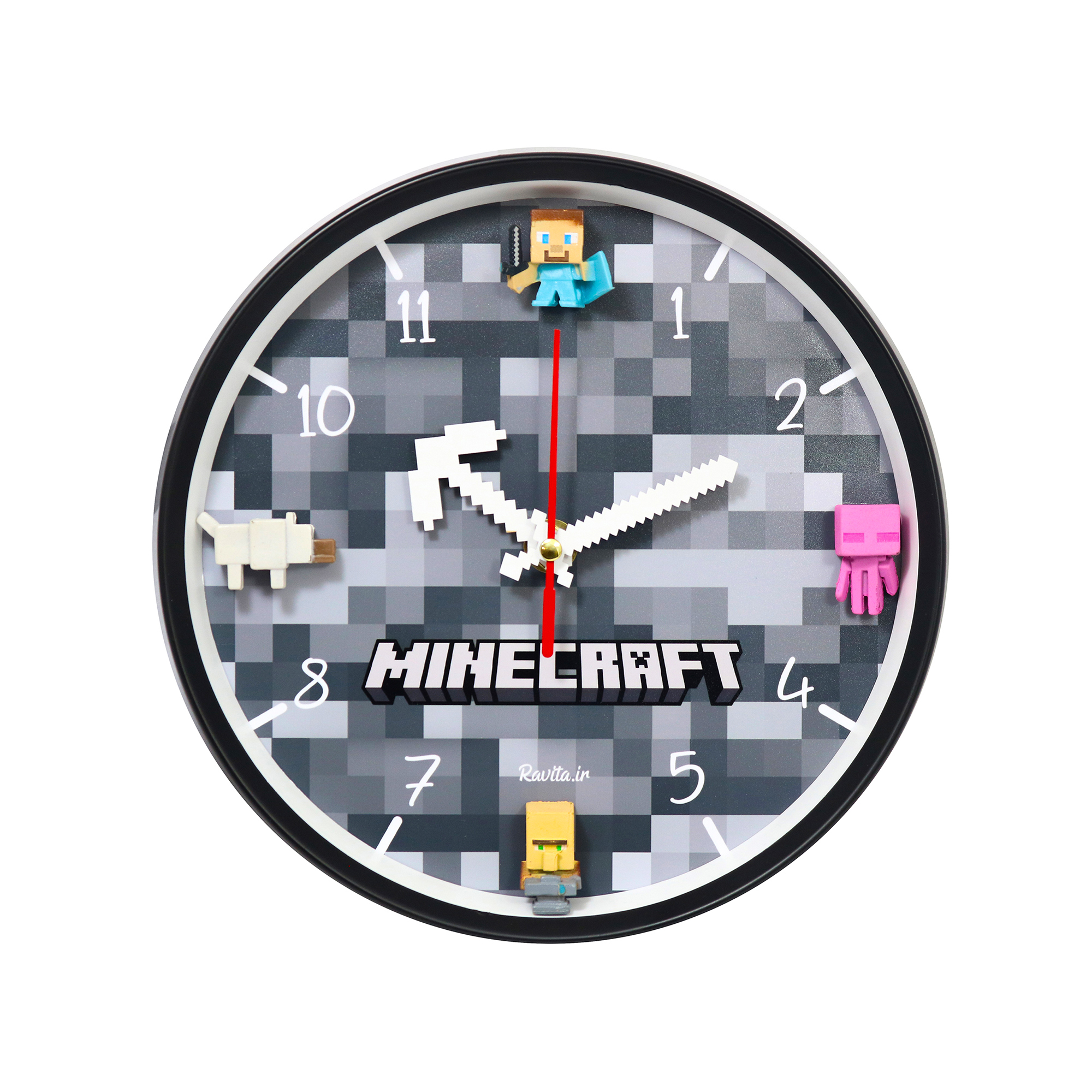ساعت دیواری رومیزی دیواری ماینکرفت راویتا مدل فیگور کد 3A