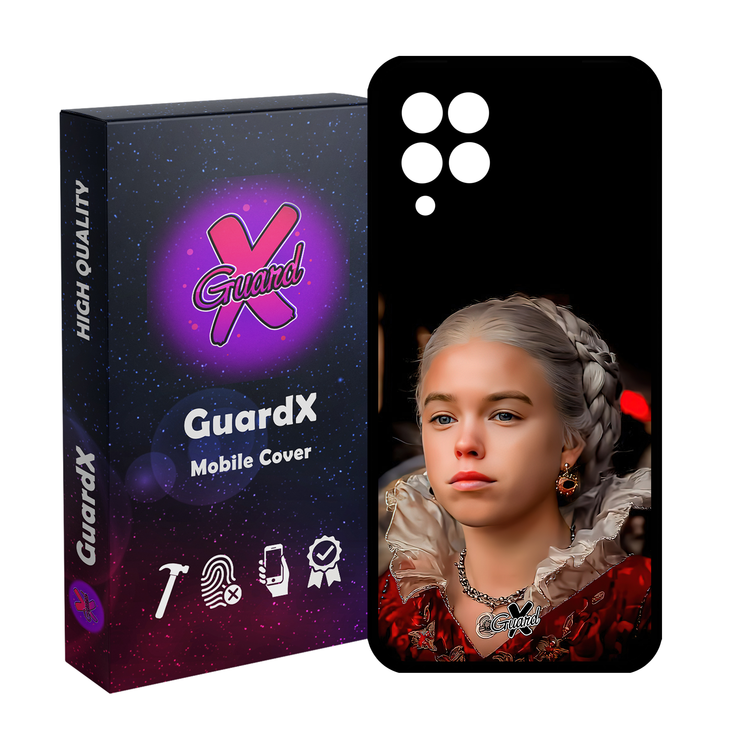 کاور گارد ایکس طرح خاندان اژدها مدل Glass10493 مناسب برای گوشی موبایل سامسونگ Galaxy A12/M12/F12