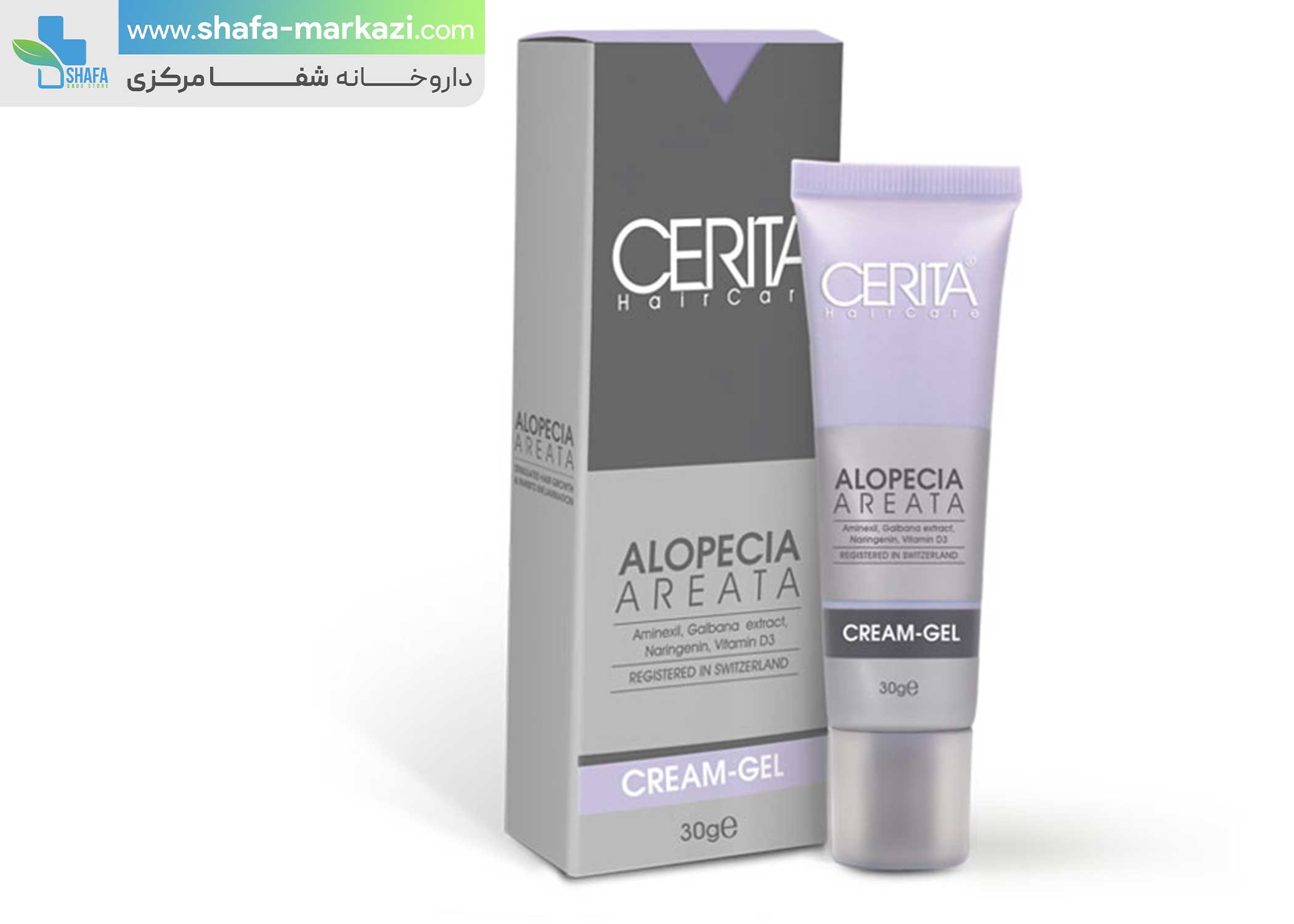 کرم ژل مناسب مو های دارای ریزش سکه ای سریتا | Cerita alopecia areata cream gel