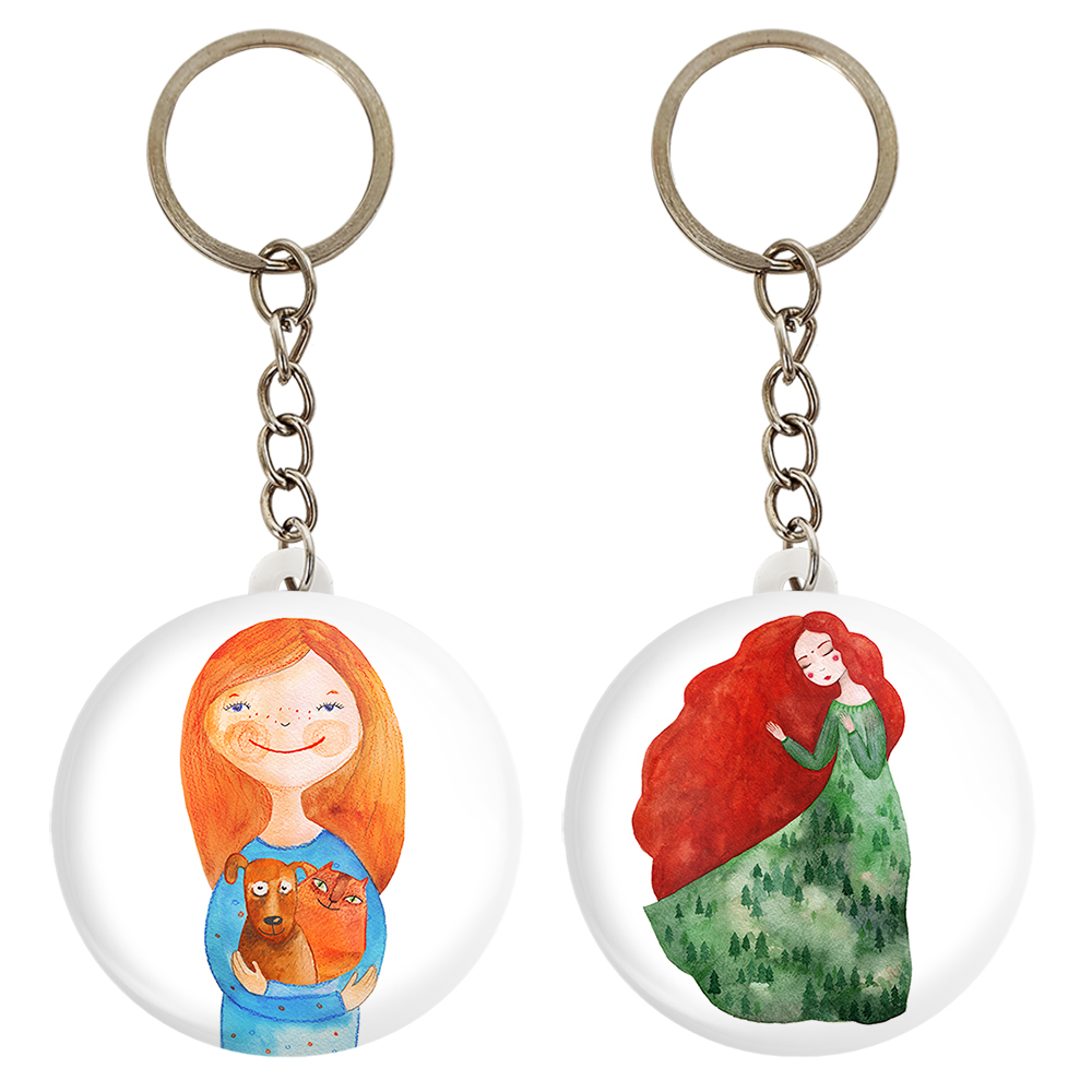 جاکلیدی خندالو مدل دختر کد 16291630 مجموعه 2 عددی