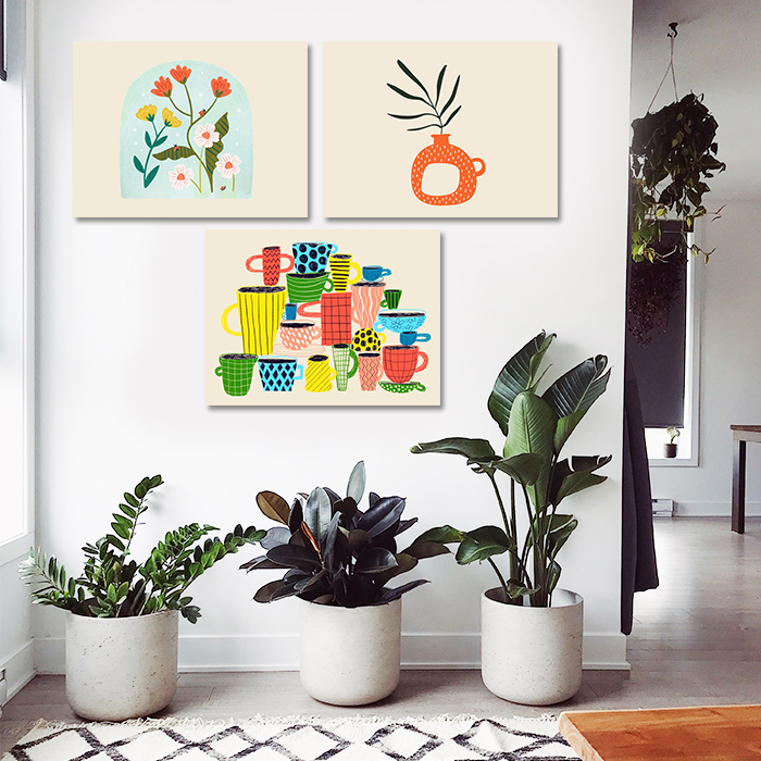 تابلو شاسی مدل دکوراتیو ماگ مجموعه سه عددی