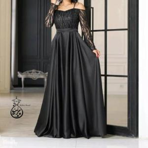 سارافون زنانه ساتن مجلسی برلیان مدل مینو
