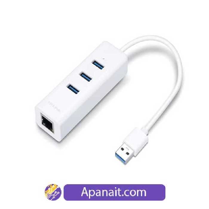 هاب و کارت شبکه 3 پورت تی پی لینک UE330
