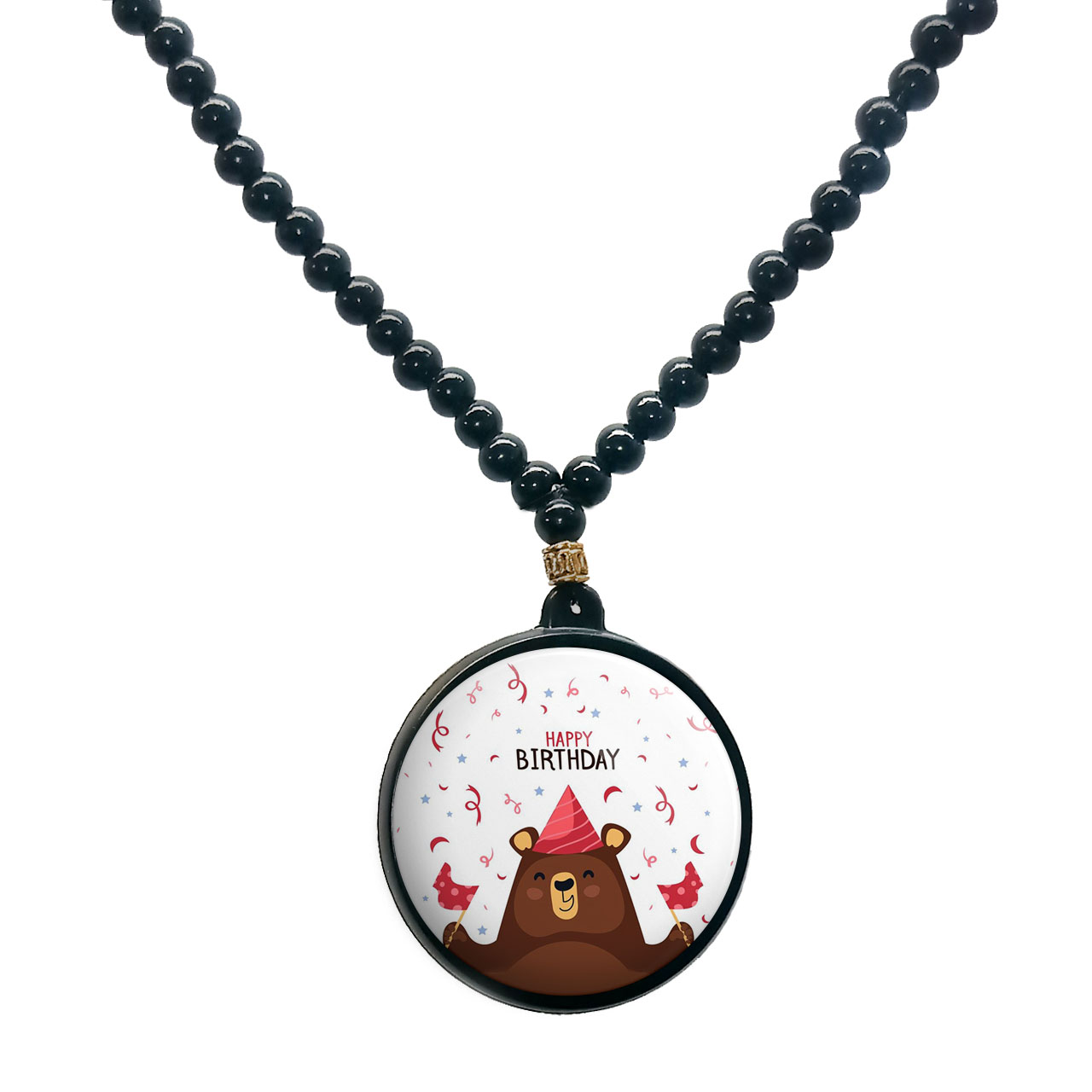 گردنبند پرمانه طرح تولد کد pmd.25841 مدل دو طرفه