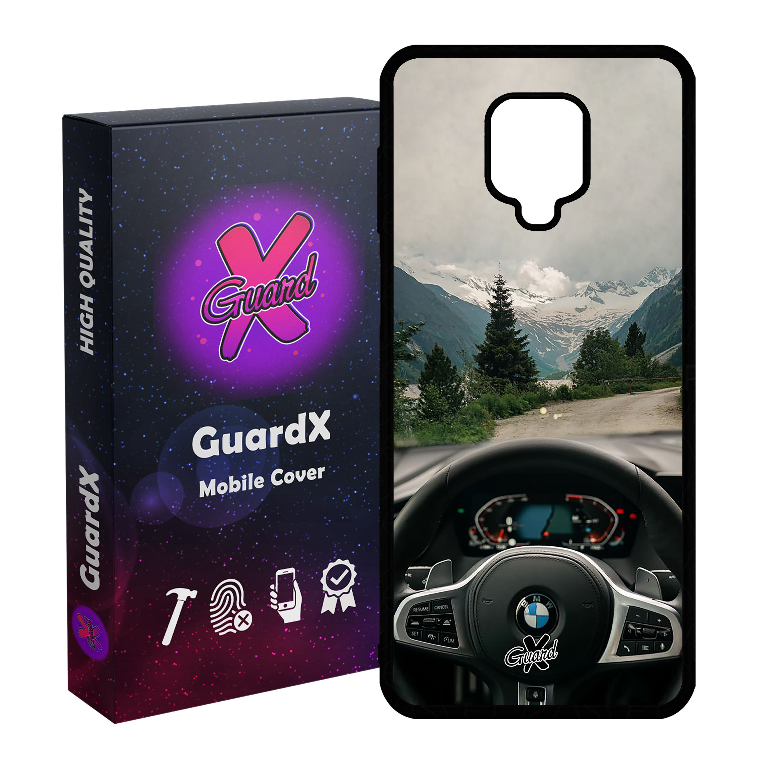 کاور گارد ایکس طرح BMW مدل Glass10346 مناسب برای گوشی موبایل شیائومی Redmi Note 9S / Note 9 Pro / Note 9 Pro Max