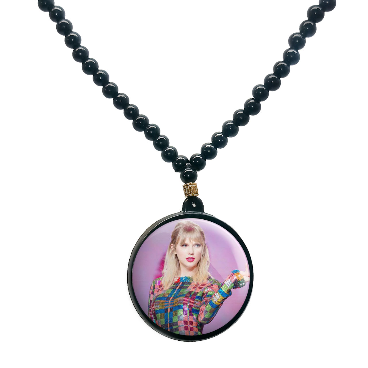 گردنبند پرمانه طرح تیلور سویفت کد pmd.2861 مدل دو طرفه