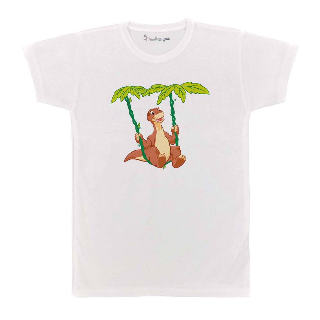 تی شرت بچگانه پرمانه طرح دایناسورهای بامزه کد pmt.5126