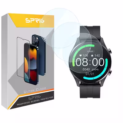 محافظ صفحه نمایش شیشه ای اسپریگ مدل SPG مناسب برای ساعت هوشمند شیائومی Imilab W12 بسته سه عددی