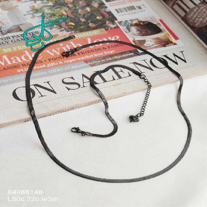 خرید زنجیر و دستبند استیل ماری رنگ ثابت کد 1415034 - ردگل