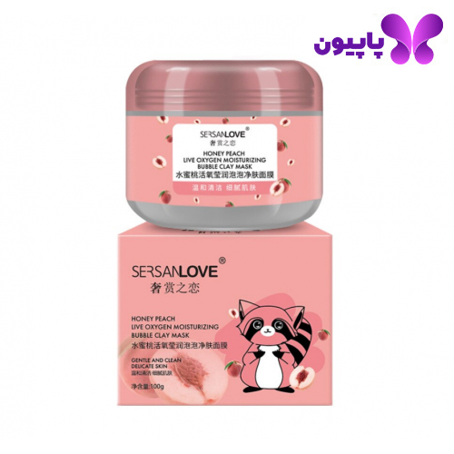 ماسک حبابی خاک رس و هلو سرسان لاو