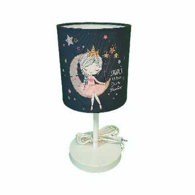 لوستر و آباژور رومیزی کودک مدل دختر روی ماه کد LA-128