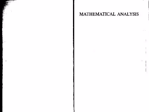 خرید و دانلود نسخه کامل کتاب Mathematical Analysis