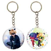 جاکلیدی خندالو مدل دختر کفشدوزکی و پسر گربه ای کد 35043505 مجموعه 2 عددی