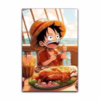 تابلو شاسی گوفی مدل لوفی انیمه وان پیس طرح One Piece Luffy کد FUD14 | دنیای قاب
