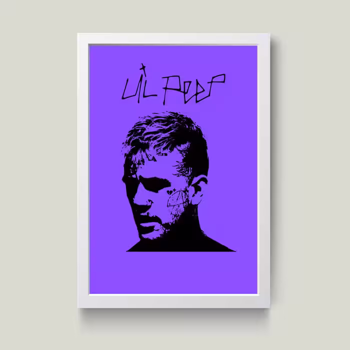 تابلو مدل لیل پیپ Lil Peep کد m2517-w | دنیای قاب