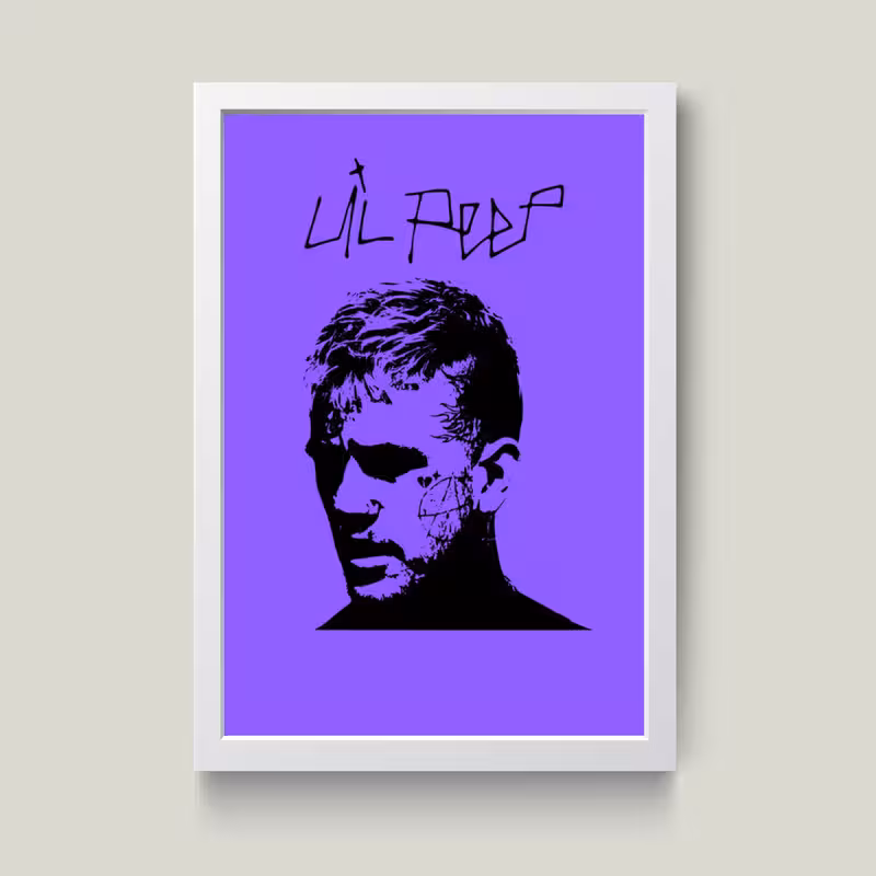 تابلو مدل لیل پیپ Lil Peep کد m2517-w | دنیای قاب
