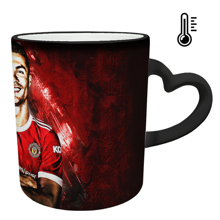 ماگ حرارتی مدل دسته قلبی اکلیلی طرح رونالدو کد 116