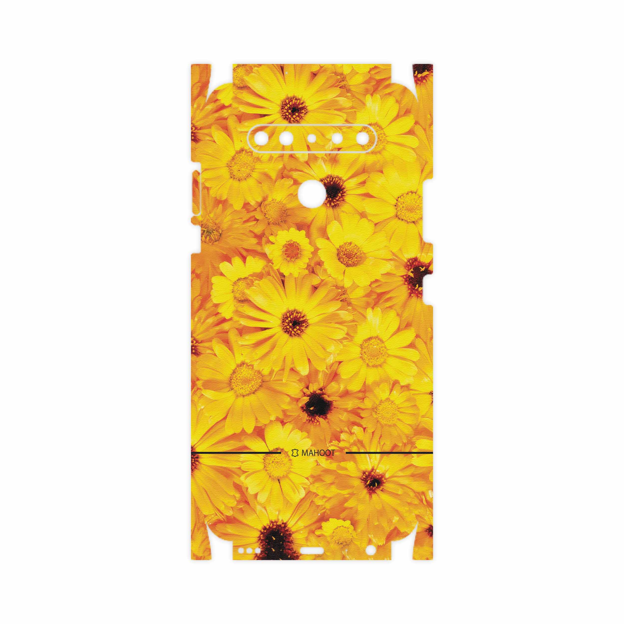برچسب پوششی ماهوت مدل Yellow-Flower-FullSkin مناسب برای گوشی موبایل ال جی K41s
