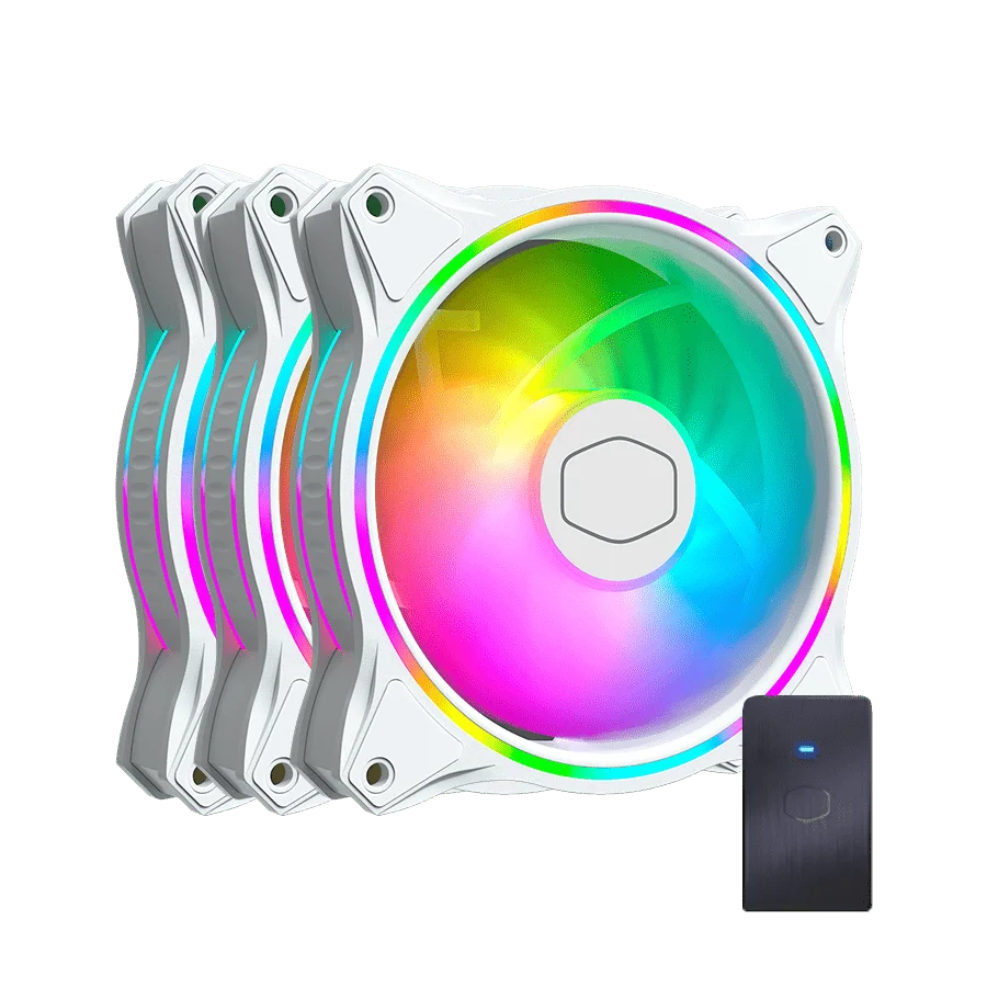 فن کیس کولر مستر MASTERFAN MF120 HALO 3IN1 White فروشگاه گیمینگ تکاف