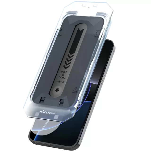 گلس پرایوسی آیفون 16 پرومکس نیلکین همراه با کیت نصب برای Nillkin Amazing Guardian Full coverage privacy tempered glass Apple iPhone 16 Pro Max