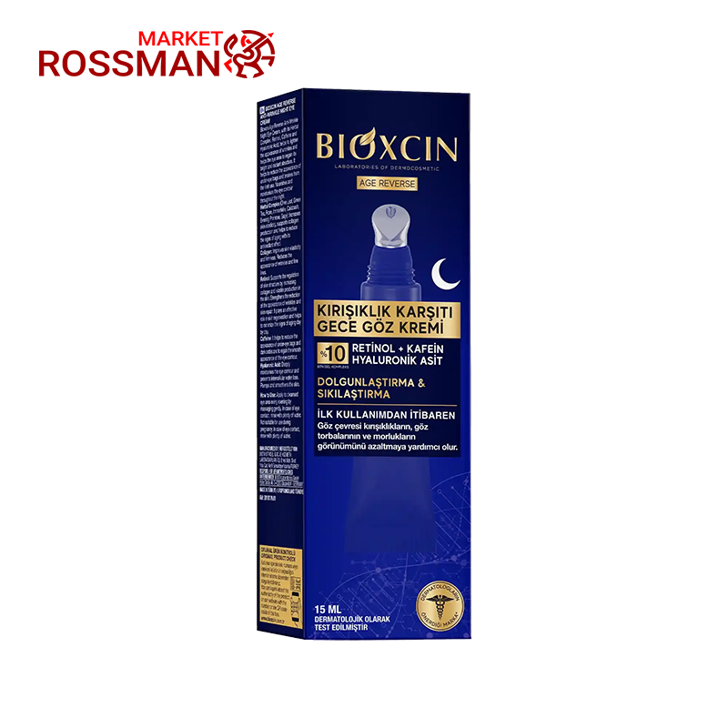 کرم دور چشم بیوکسین Bioxcin ویژه شب مدل Age Reverse حجم 15 میلی لیتر