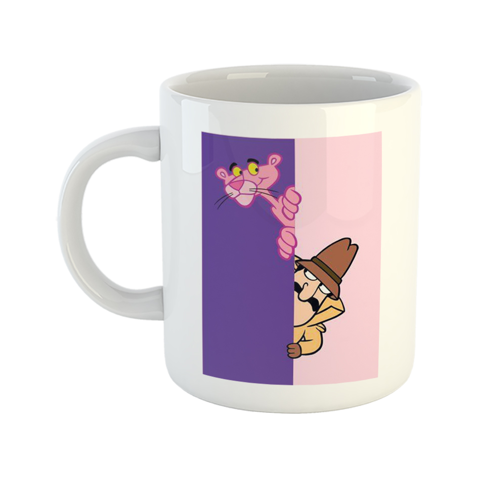 ماگ طرح کارتونی مدل پلنگ صورتی C30