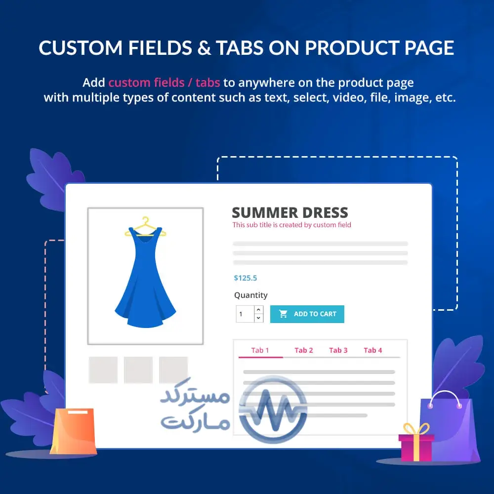 دانلود ماژول Custom fields &amp; tabs on product page برای پرستاشاپ