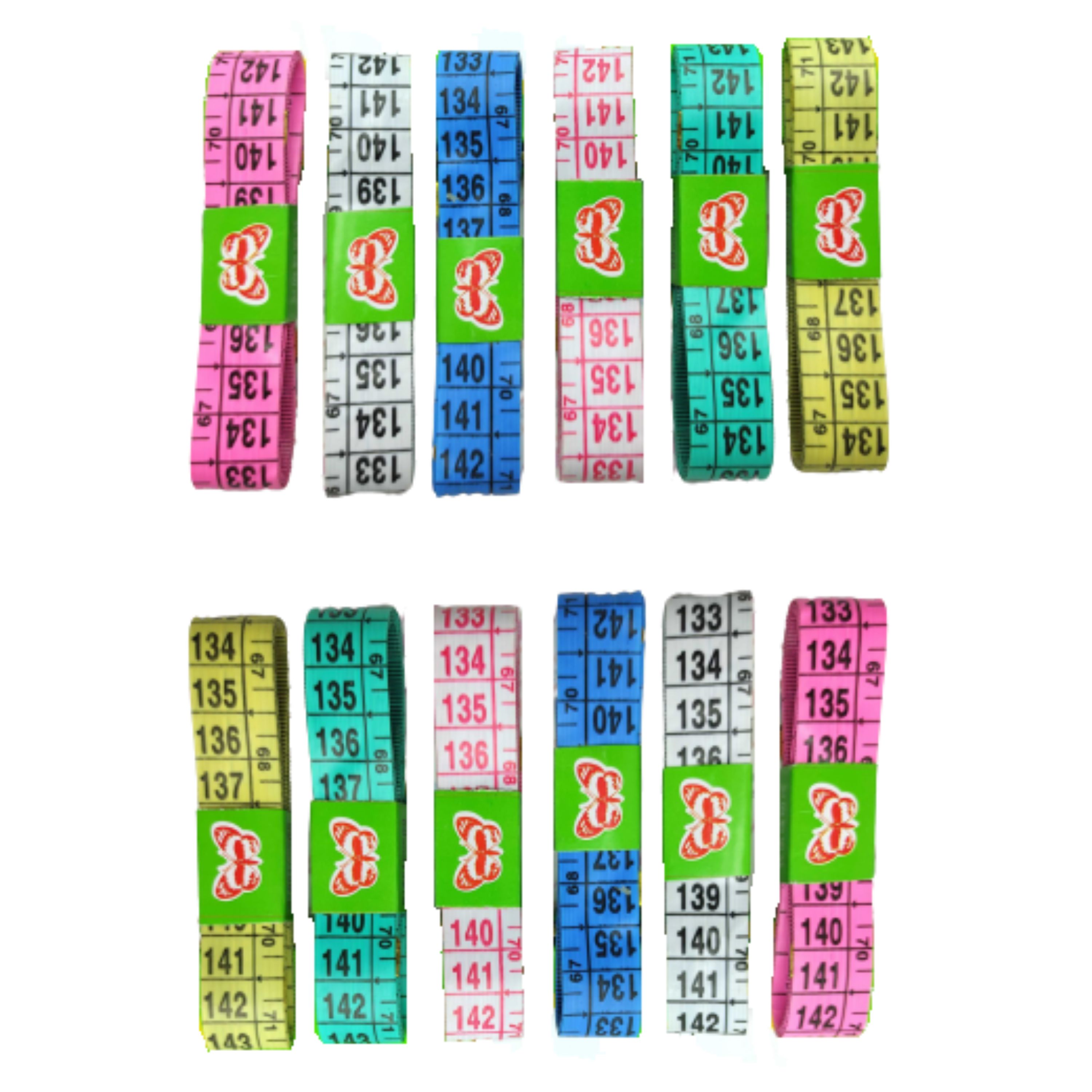 متر خیاطی پروانه (بسته 12 عددی)