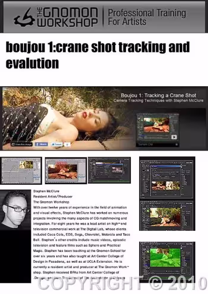 the gnomon workshop-boujou 1 crane shot tracking and evalution