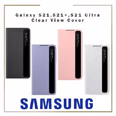 کیف کلاسوری سامسونگ مدل Clear View Cover مناسب برای گوشی موبایل سامسونگ Galaxy S21 Plus