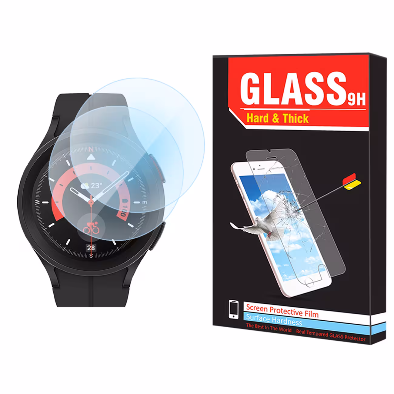 محافظ صفحه نمایش نانو هارد اند تیک مدل NHT مناسب برای ساعت هوشمند سامسونگ Galaxy Watch 5 Pro بسته دو عددی