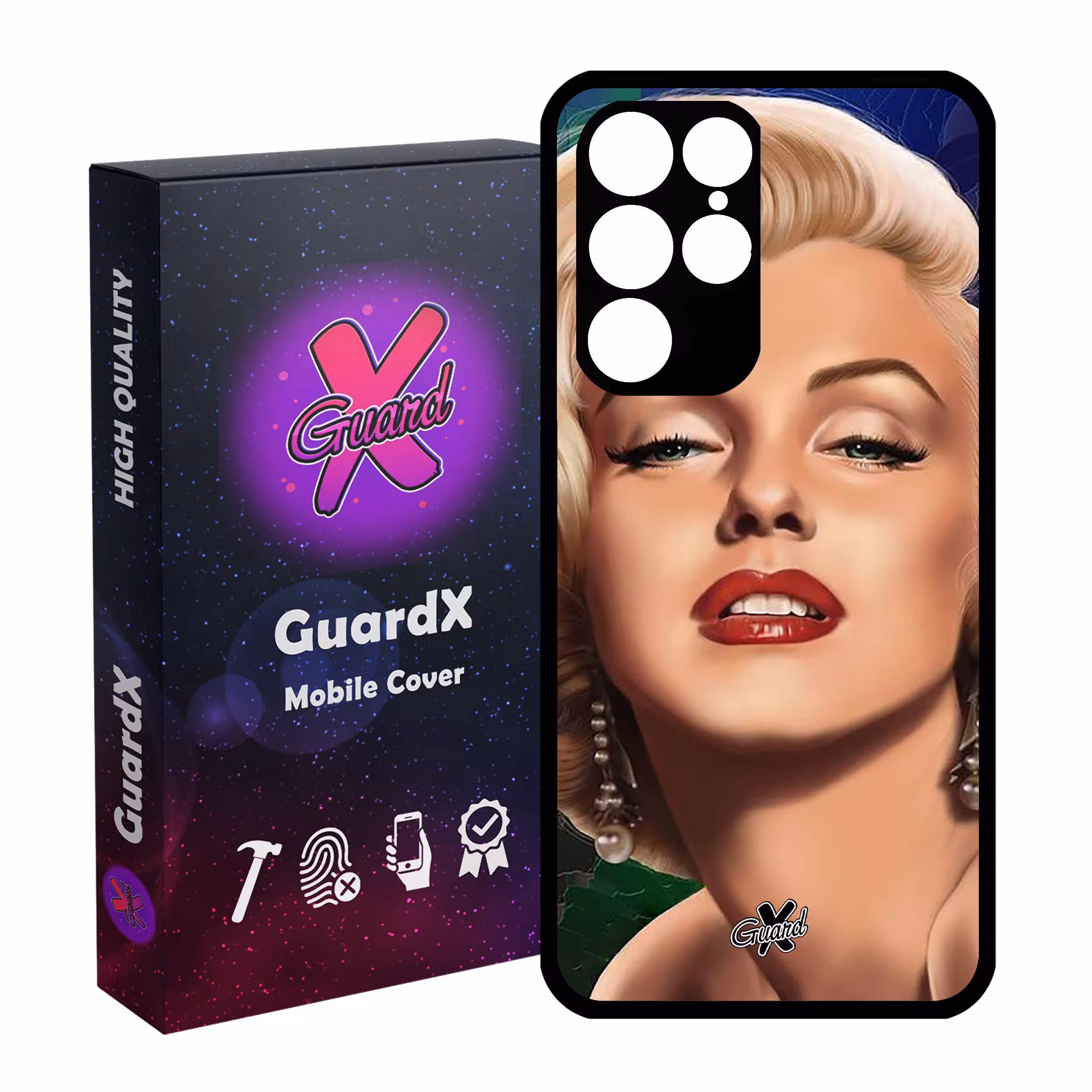 کاور گارد ایکس طرح Marilyn Monroe مدل Glass10300 مناسب برای گوشی موبایل سامسونگ Galaxy S22 Ultra