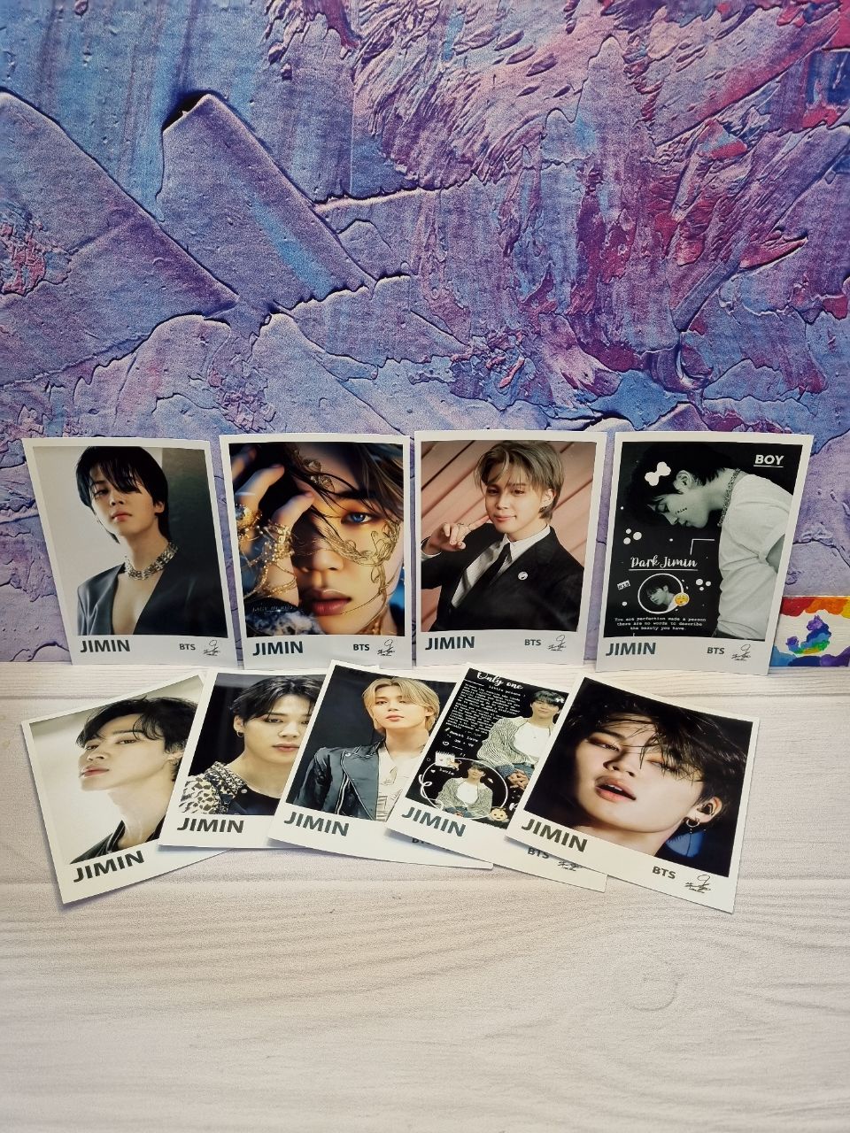 پولاروید فوتو کارت عکس طرح بی تی اس جیمین چیمی سایز 10 در 15 یک عدد