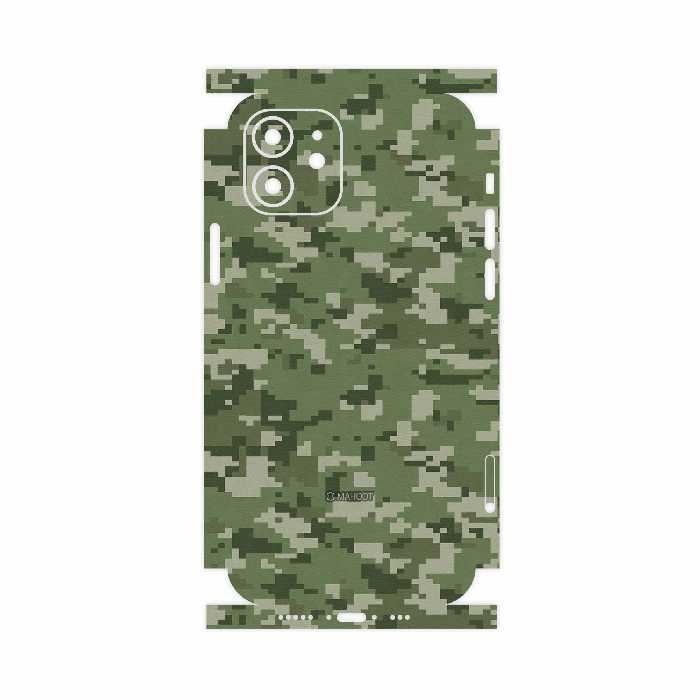 برچسب پوششی ماهوت مدل Army-Green-Pixel-FullSkin مناسب برای گوشی موبایل اپل iPhone 12