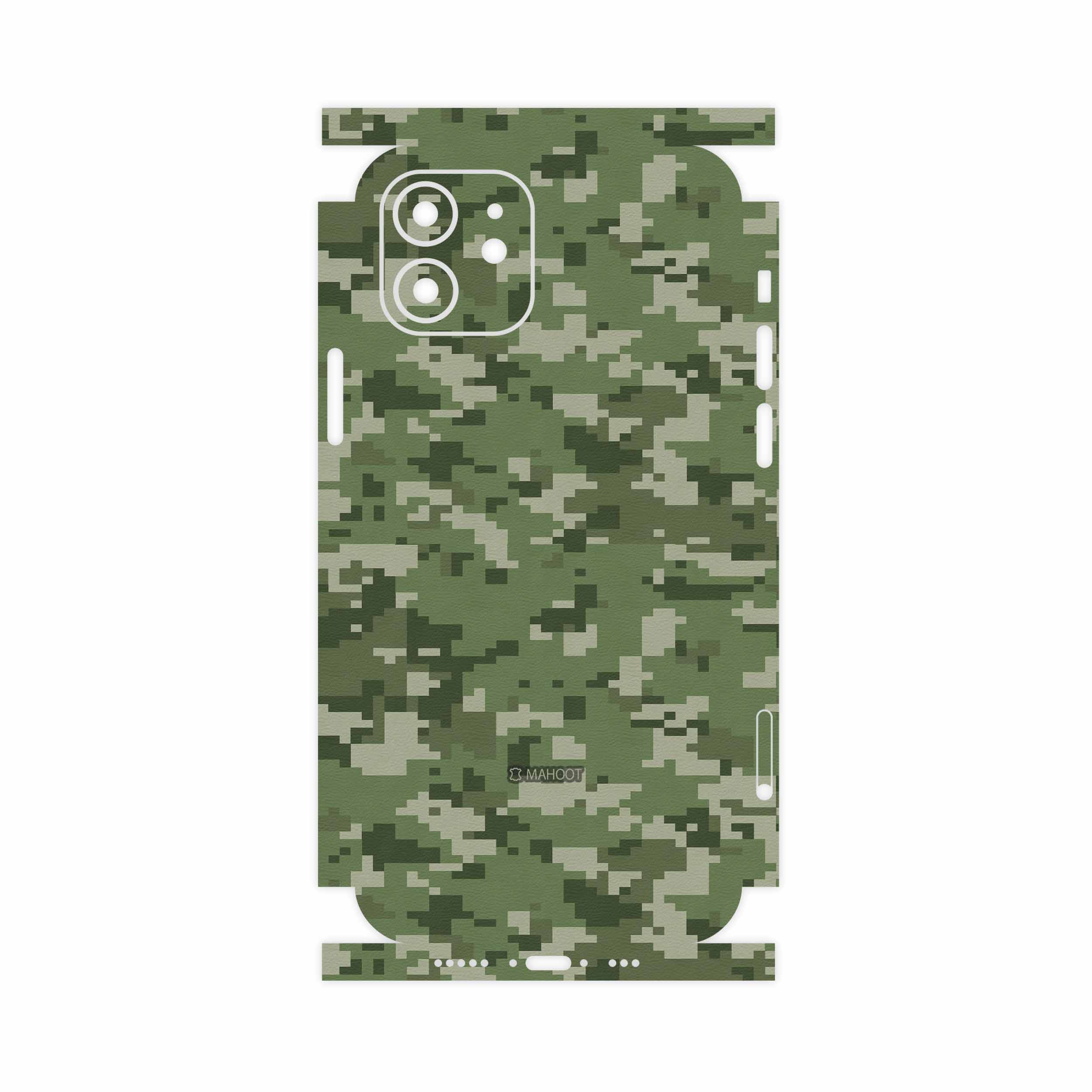 برچسب پوششی ماهوت مدل Army-Green-Pixel-FullSkin مناسب برای گوشی موبایل اپل iPhone 12