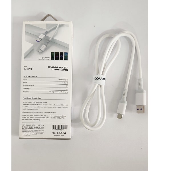 کابل شارژ ترانیو TRANYOO T-X19 - Type C