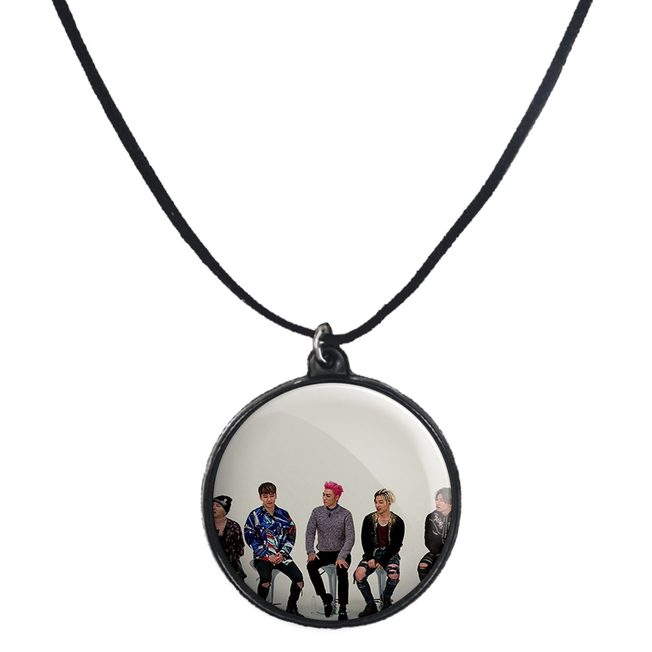 گردنبند پرمانه طرح گروه موسیقی BIG BANG کد pmb.15186 مدل دو طرفه