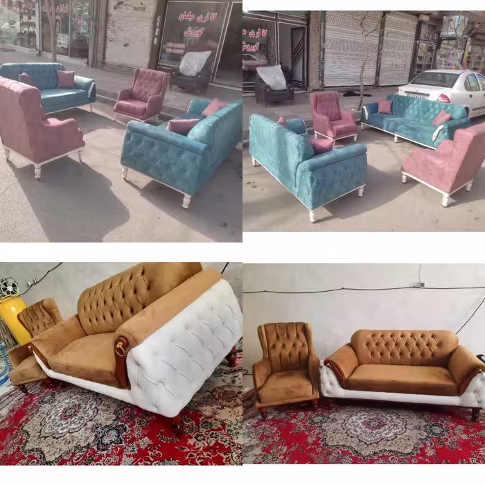 مبل پاریس دو رنگ طرح متنوع 