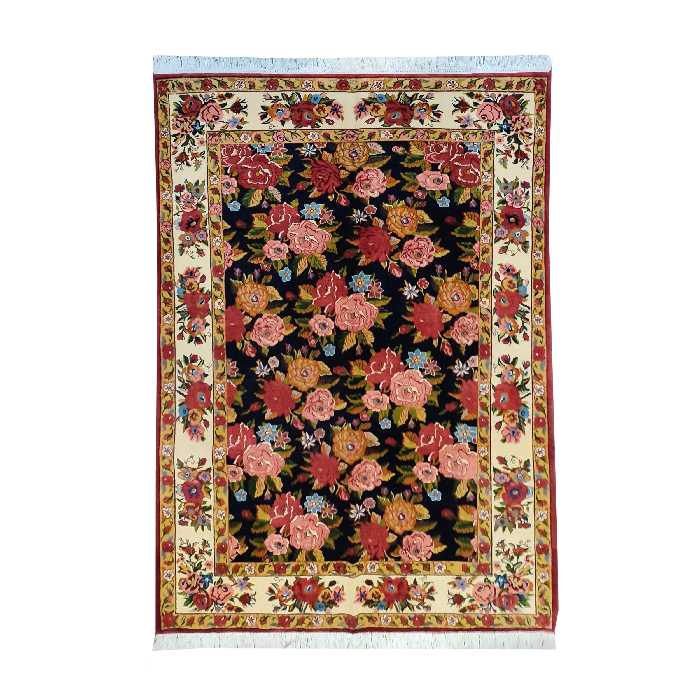 فرش دستباف سه و نیم متری طرح گل رز مدل AA197