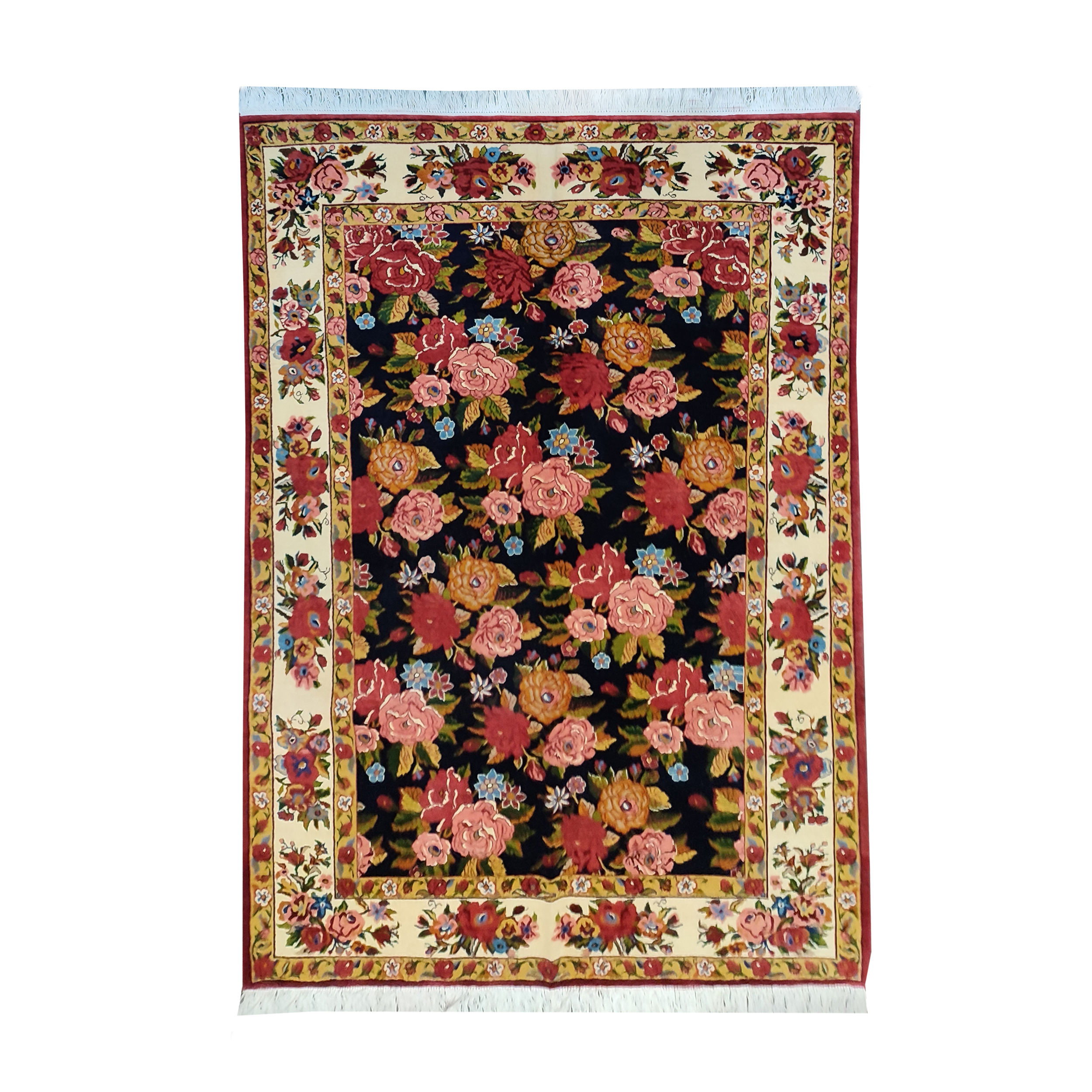 فرش دستباف سه و نیم متری طرح گل رز مدل AA197